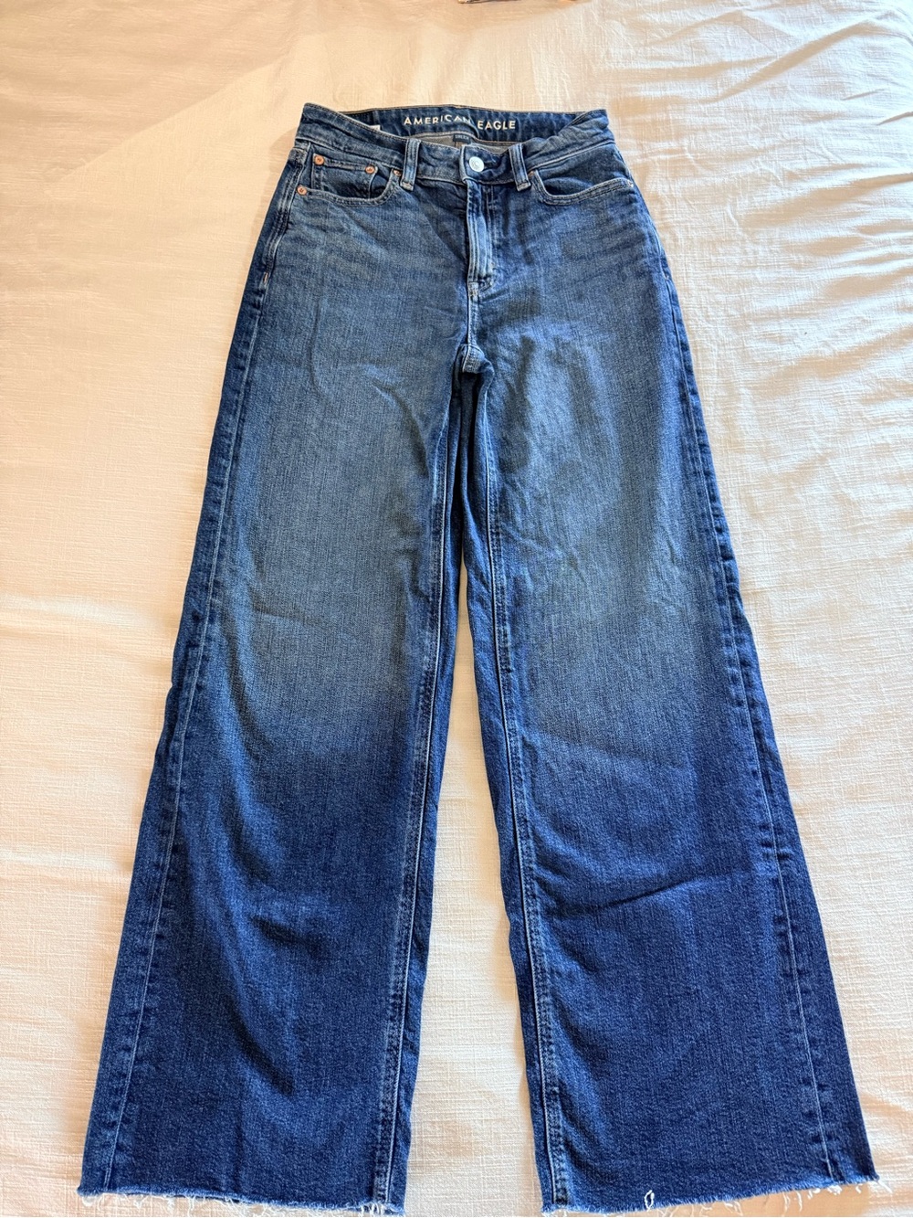 American Eagle Outfitters Indigo Wide-Leg High-Rise Jeans
